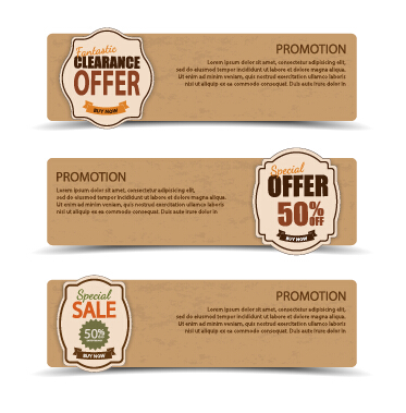 Sale banner cardboard vector material 04 vector material material cardboard banner   