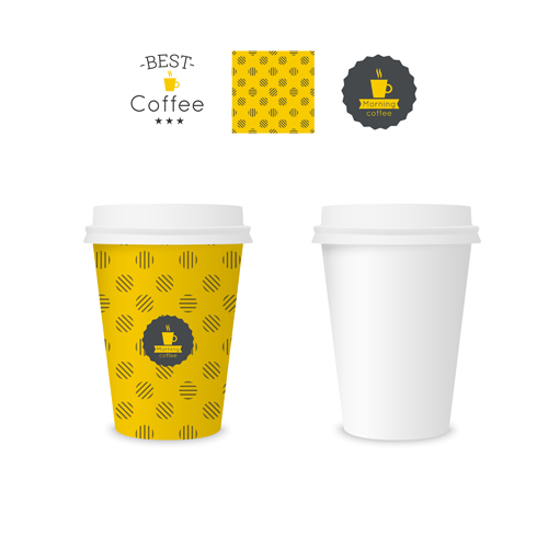 Best coffee paper cup template vector material 04 template paper cup coffee best   