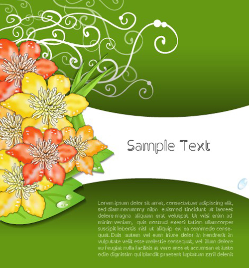 Creative Flowers and you text backgrounds vector 02 text flowers flower creative   