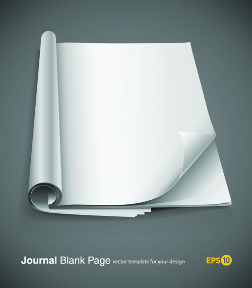 Set of Journal blank page design vector 05 template page journal blank   
