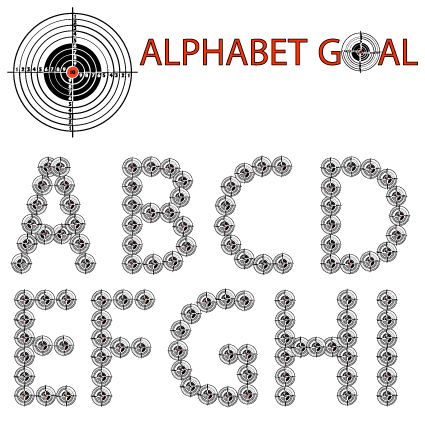 Creative Alphabet goal design vector 01 goal creative alphabet   