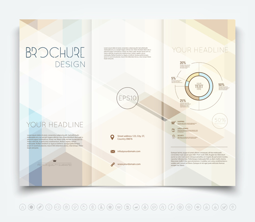Bright brochure folding cover design vector 01 folding cover brochure bright   