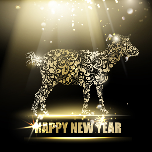 2015 new year for goat creative background vector 04 new year goat Creative background background 2015   