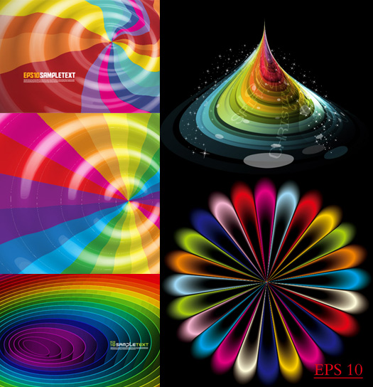Abstract colored background 93680 stereo Rotation ripples color background   