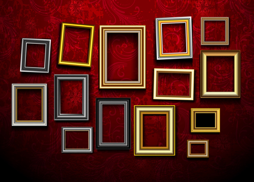 Vintage Frame on the wall vector 02 wall vintage frames frame   