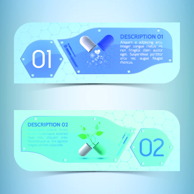 Creative medical banner with number vector 01 number medical creative banner   