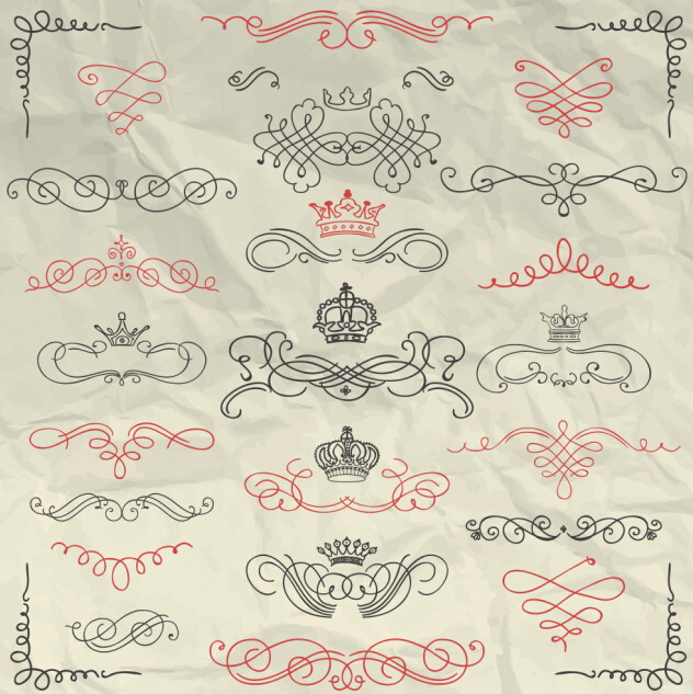 Vintage hand drawn swirls ornaments with corner vector 04 vintage swirls ornaments hand drawn corner Vintage hand drawn swirls ornaments with corner vector 04 vintage swirls ornaments hand drawn corner