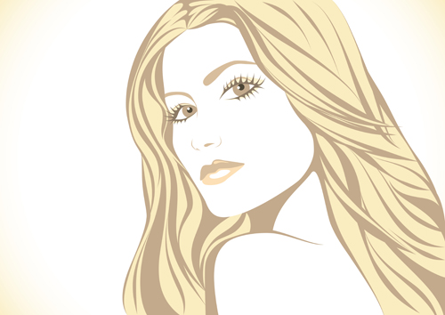 Stylish Woman Hairstyle elements vector 03 woman stylish Hairstyle elements element   