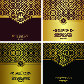 Luxury golden invitation cards background 63976 luxury invitation cards invitation golden cards background   
