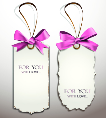 Beautiful pink bow cards vector 04 pink cards card beautiful   