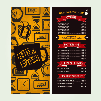 Cafe menu creative design vecor 01 menu creative coffee cafe   