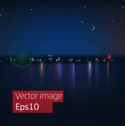 Gorgeous night view vectors 01 view night gorgeous   