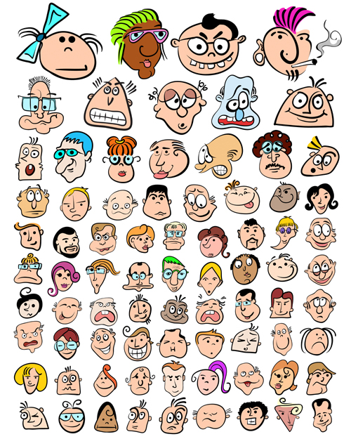 Funny faces smile expression vector material 03 vector material smile material funny expression   
