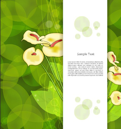 Creative Flowers and you text backgrounds vector 05 text flowers flower creative   