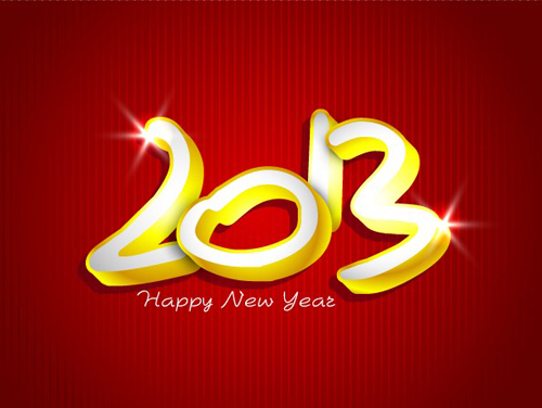 Creative 2013 Happy New Year figures design vector set 03 new year happy figure creative 2013   