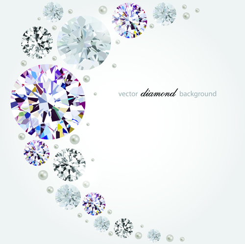 Vector diamonds backgrounds shiny design 01 shiny diamonds background   