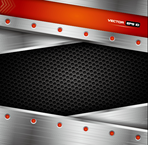 Metal honeycomb with chrome background vector 02 metal honeycomb chrome background vector background   