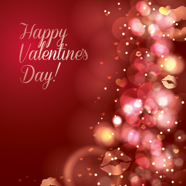 Halation valentine day red background vector Valentine day red background halation   