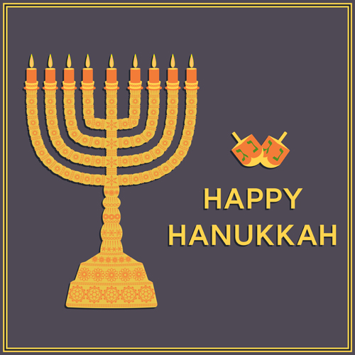 Happy hanukkah background with candle vecotr 10 happy hanukkah candle background   