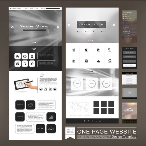 Website page design template vector 04 website template vector template   