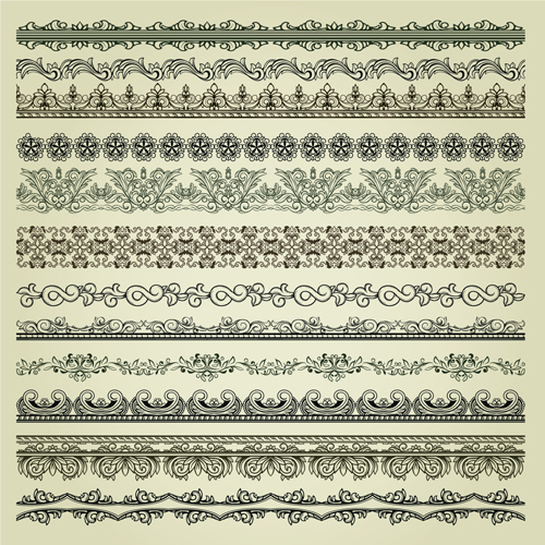 vintage Pattern vector borders 01 vintage pattern vector borders   