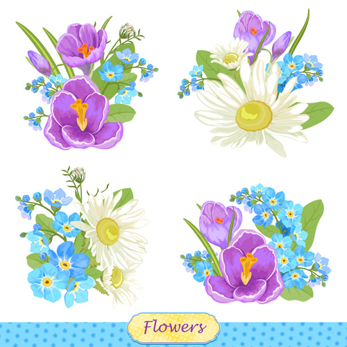 Vivid Flowers vector art 01 vivid flowers flower   