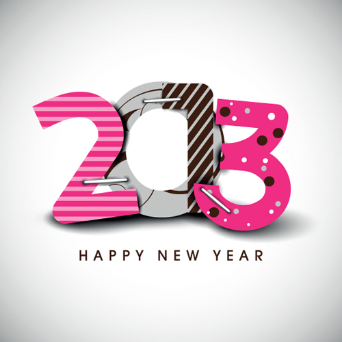 Creative 2013 Happy New Year figures design vector set 04 new year happy figure creative 2013   