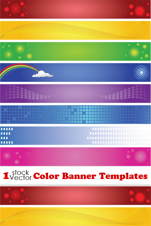 Elements of Color Banner Templates Vector elements element color banner   