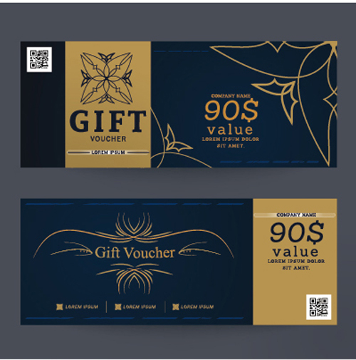 Gift voucher vintage vectors 09 voucher vintage gift   