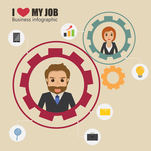 Business people working vector templates set 02 working templates people business people business   