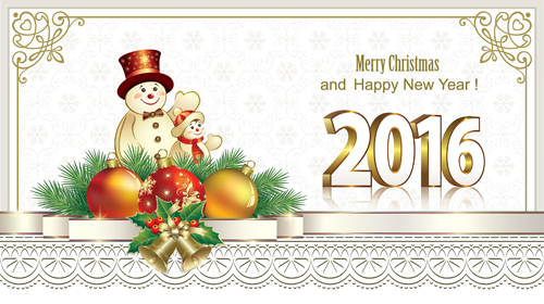 2016 Christmas new year gold background vectors 03 year gold christmas background   