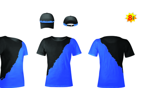 Set of t 108932 t-shirts shirts elements element baseball caps   