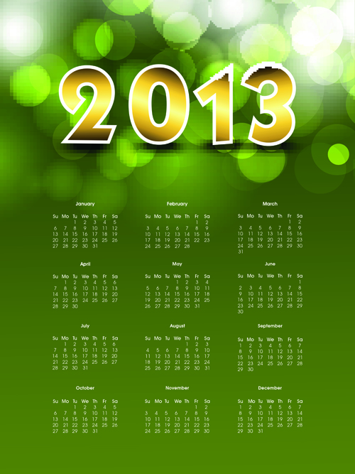 Elements of Calendar 2013 design vector art 03 elements element calendar 2013   