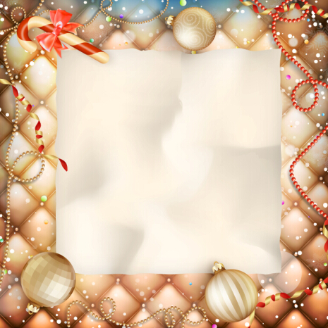 Christmas ornate background with greeting cards vector 04   