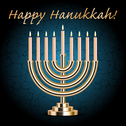 Happy hanukkah background with candle vecotr 09 happy hanukkah candle background   