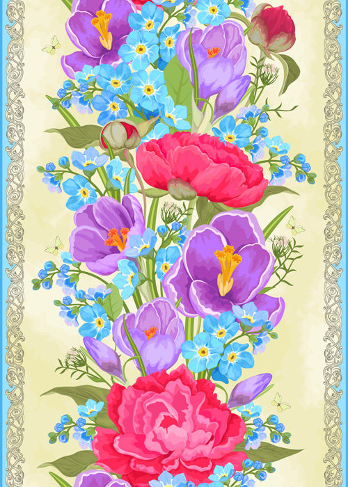 Vivid Flowers vector art 04 vivid flowers flower   