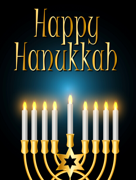 Happy hanukkah background with candle vecotr 04 happy hanukkah candle background   