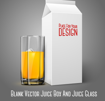 Blank juice box and juice cup vector material vector material material juice box blank   