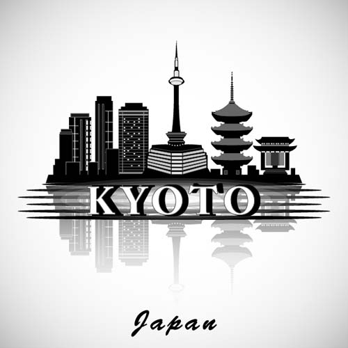 Kyoto city background vector Kyoto city background   