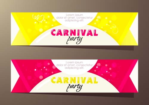 Shiny carnival party banners vector 02 shiny party carnival banners   