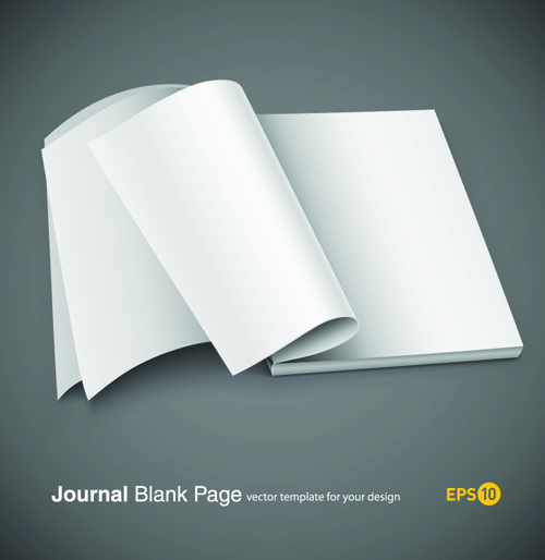 Set of Journal blank page design vector 04 template page journal blank   