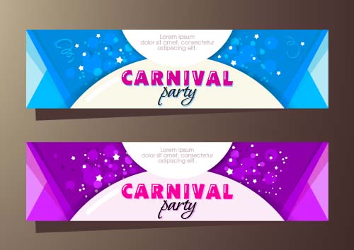 Shiny carnival party banners vector 01 shiny party carnival banners   