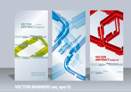 Set of Abstract info Vertical banner vector 01 vertical info banner abstract   