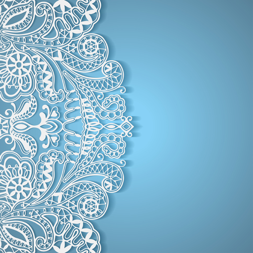 White lace with colored background vector set 04 lace colored background   