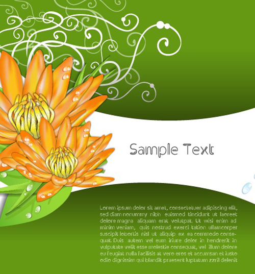 Creative Flowers and you text backgrounds vector 01 text flowers flower creative   