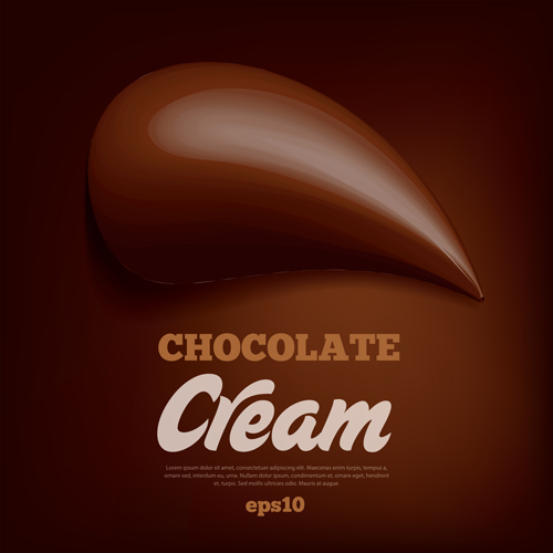 Chocolate cream vector background 03 cream chocolate background   