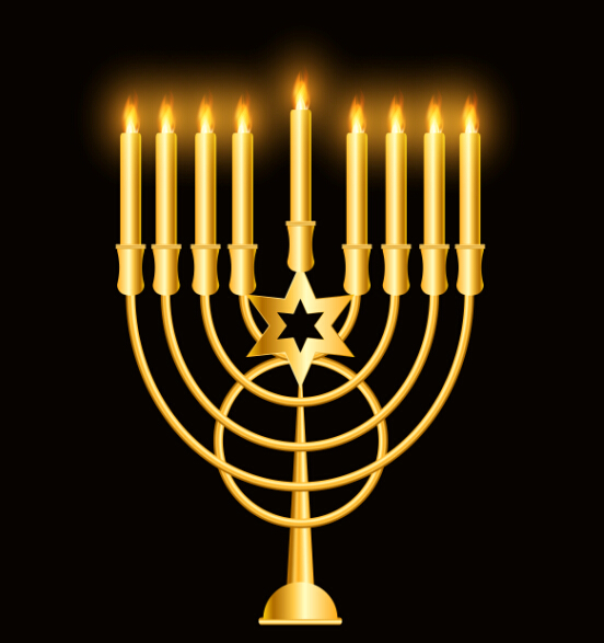 Happy hanukkah background with candle vecotr 03 happy hanukkah candle background   