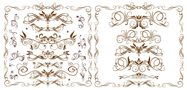 Ornate fashion Border vector lace fashion   