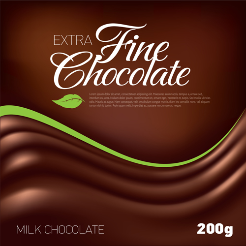 Fine chocolate maik vector background 01 maik fine chocolate background   