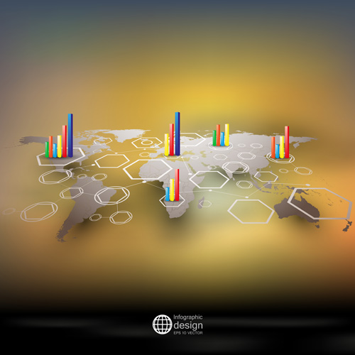 World maps infographics design vectors 07   